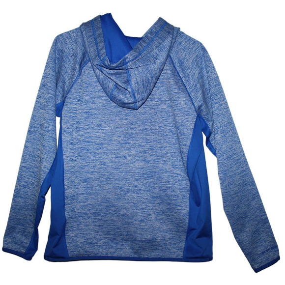 Womens Under Armour Cold Gear Blue Gray Long Sleeve Hoodie Sweatshirt Top Size M - Picture 2 of 2